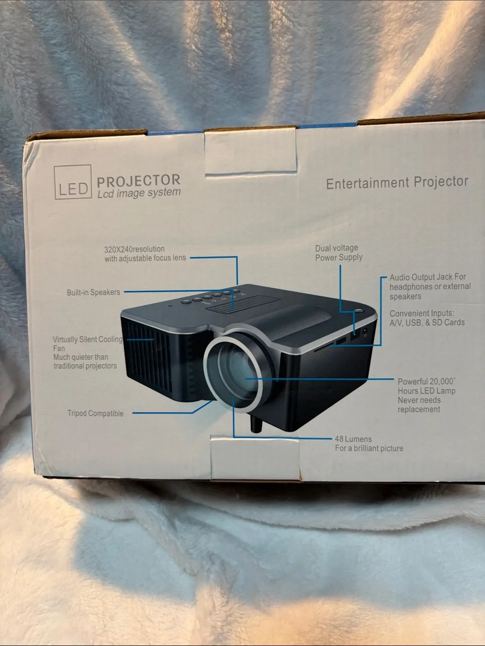 LED Projector Home Entertainment - Gray